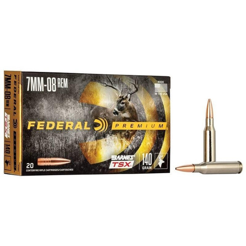 Federal 7mm-08 Rem Ammo 140gr BTSX Ammunition - 20 Rounds