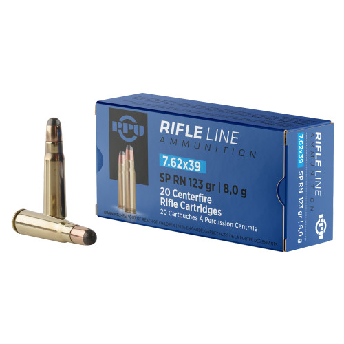 Prvi Partizan 7.62x39 Ammo 123gr Pointed Soft Point Ammunition - 20 Rounds