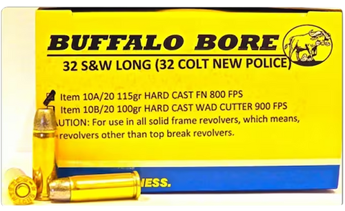 Buffalo Bore .32 S&W Long Ammo 115gr HCFN Ammunition - 20 Rounds