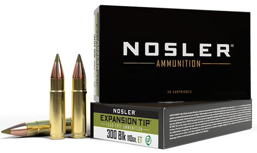 Nosler .300 AAC Blackout Ammo 110gr ET Ammunition - 20 Rounds