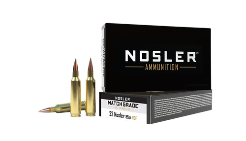 Nosler 22 Nosler Ammo 85gr RDF HPBT Ammunition - 20 Rounds