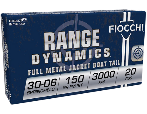 Fiocchi 30-06 Ammo 150gr Full Metal Jacket Boat Tail Ammunition - 20 Rounds