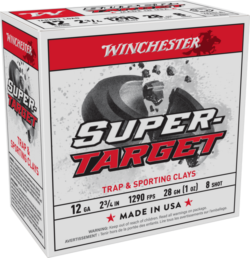 Winchester 12 Gauge Shotgun Ammunition TRGT12908 2.75" #8 - 25 Shells
