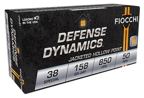 Fiocchi 38 Special Ammo 158gr Jacketed Hollow Point Ammunition - 50 Rounds