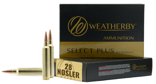 Weatherby 28 Nosler Ammo 163gr Hammer Custom Ammunition - 20 Rounds