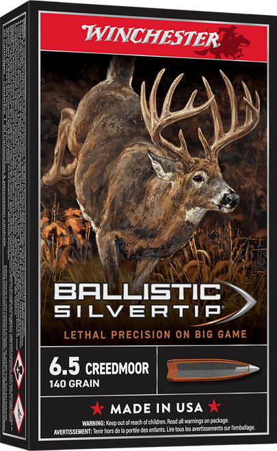 Winchester 6.5 Creedmoor Ammo 140gr Rapid Controlled Expansion Polymer Tip Ammunition - 20 Rounds