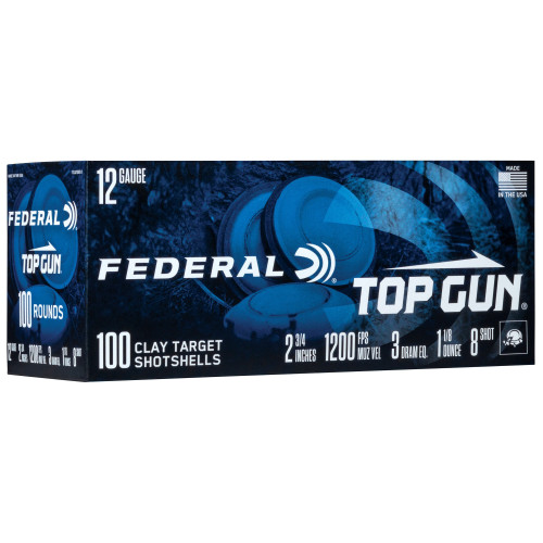 Federal 12 Gauge Ammo 1 1/8 oz #8 Lead Ammunition - 100 Rounds