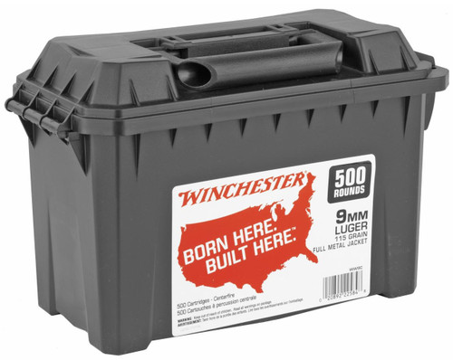 Winchester 9mm Ammo 115gr FMJ Ammunition - 500 Rounds