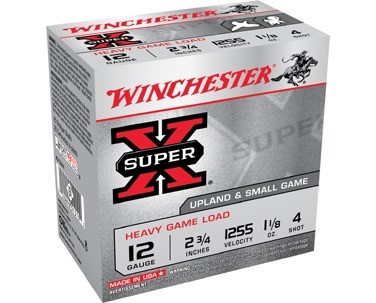 Winchester 12 Gauge Ammo 1 1/8 oz #4 Shot Ammunition - 25 Rounds