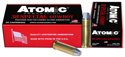 Atomic Ammunition 38 Special Ammo 125gr LRNFN Ammunition - 50 Rounds