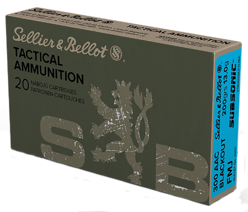 Sellier & Bellot 300 AAC Blackout Ammo 200gr FMJ Ammunition - 20 Rounds