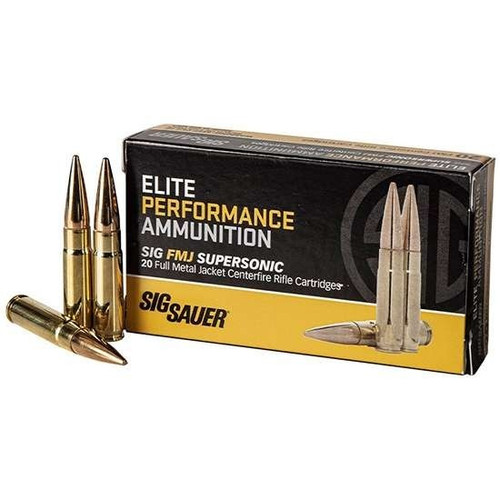 Sig Sauer .300 AAC Blackout Ammo 125gr FMJ Ammunition - 20 Rounds