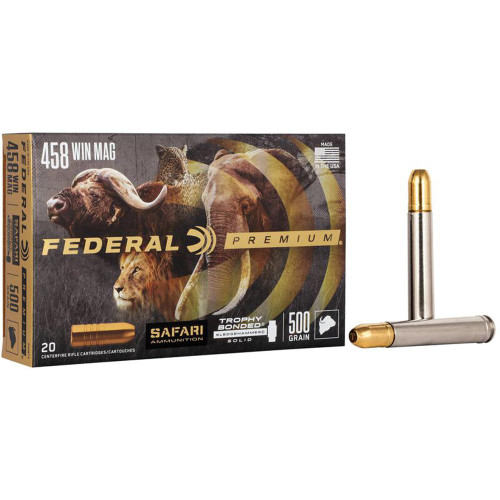 Federal 458 Winchester Magnum Ammo 500gr JFP Ammunition - 20 Rounds