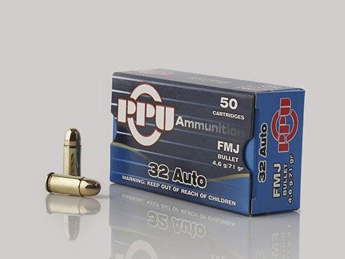 TRZ Trading 32 ACP Ammo 71gr FMJ Ammunition - 50 Rounds