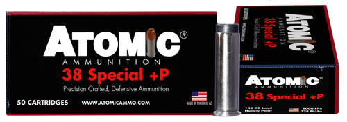 Atomic 38 Special Ammo 148gr Lead Hollow Point Ammunition - 50 Rounds