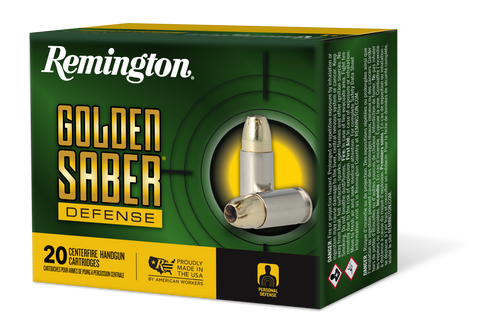 Remington 45 ACP Ammo 185gr Brass Jacket Hollow Point Ammunition - 20 Rounds