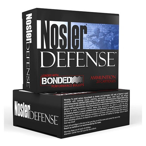 Nosler 9mmBullet Ammo 124gr HP Ammunition - 20 Rounds