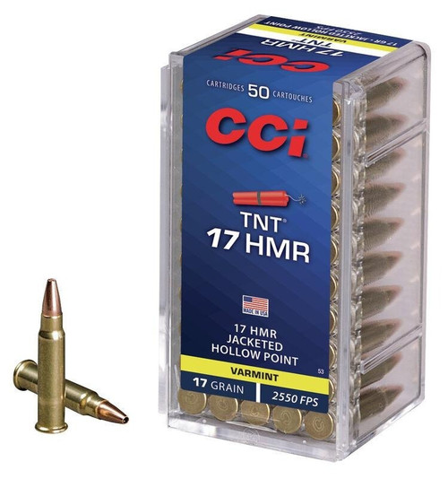 CCI 17 HMR Ammo 17gr JHP Ammunition - 50 Rounds