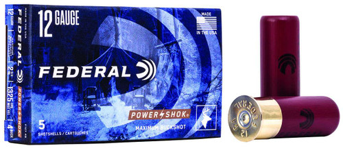 Federal 12 Gauge Shotgun Ammunition F1274B 2.75" #4 Buck - 5 Shells