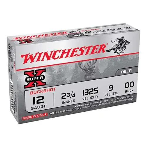 Winchester 12 Gauge Ammo 1 oz #00 Buck Ammunition - 15 Rounds