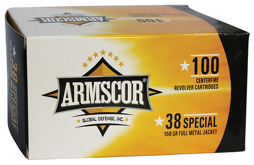 Armscor 38 Special Ammo 158gr FMJ Ammunition - 100 Rounds