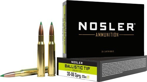 Nosler 30-06 Springfield Ammo 125gr BT Ammunition - 20 Rounds