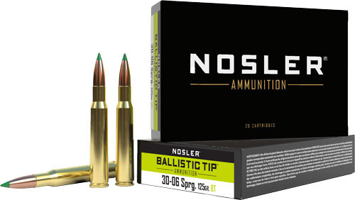 Nosler 30-06 Ammo 125gr Polymer Tipped Ammunition - 20 Rounds