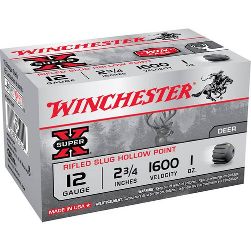 Winchester 12 Gauge Shotgun Ammunition X12RS15VP 2.75" Rifled Slug - 15 Shells