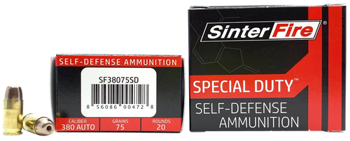 SinterFire 380 Auto Ammo 75gr HP Ammunition - 20 Rounds