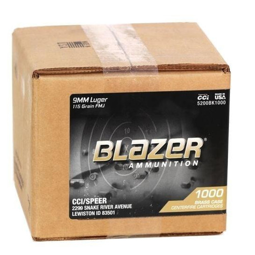 CCI 9mm Ammo 115gr FMJ Ammunition - 1000 Rounds