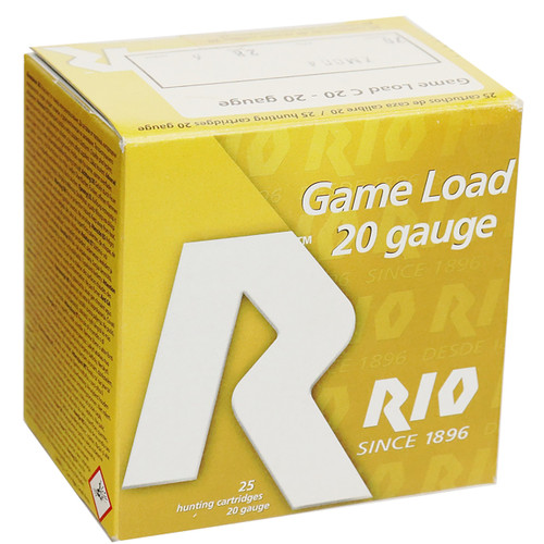 Rio Ammunition 20 Gauge Ammo 1 1/4 oz #6 Ammunition - 25 Rounds