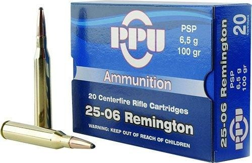 Ppu 25-06 Rem Ammo 100gr PSP Ammunition - 20 Rounds