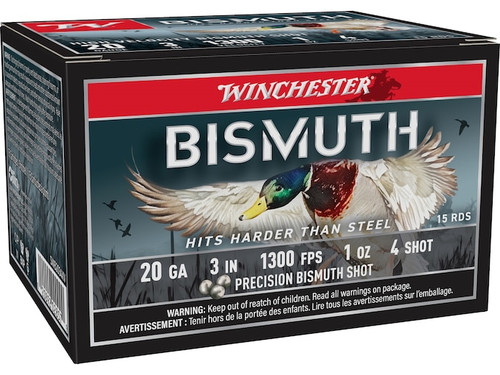 Winchester 20 Gauge Shotgun Ammunition 3" #4 - 15 Shells