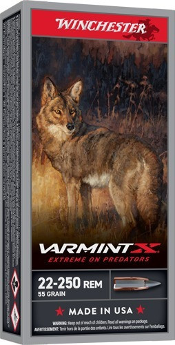 Winchester Ammunition 22-250 Rem Ammo 55gr EP Ammunition - 20 Rounds