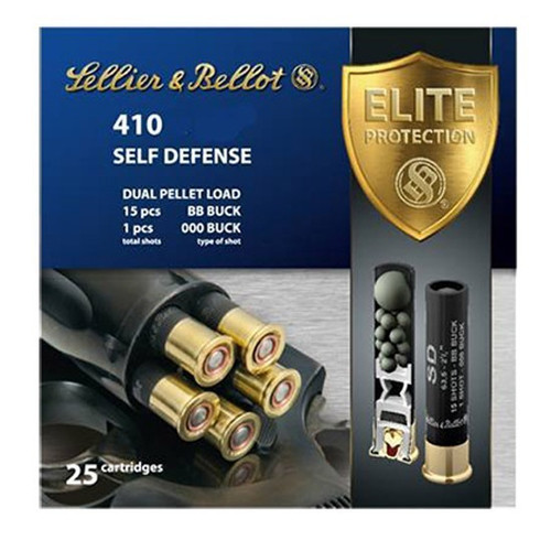 Sellier & Bellot 410 Gauge Ammo 11/16 oz 000 Lead Buckshot Ammunition - 25 Rounds