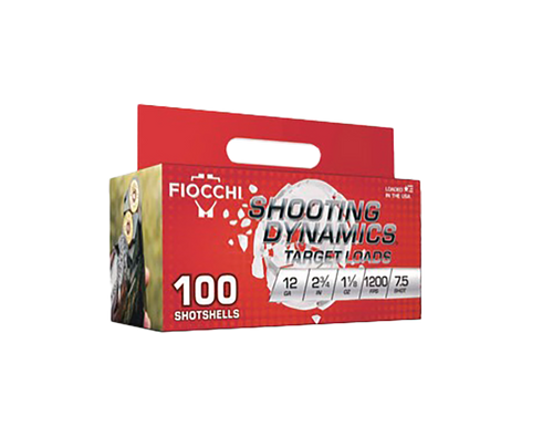 Fiocchi 12 Gauge Ammo 1 1/8 oz #7.5 Lead Ammunition - 100 Rounds