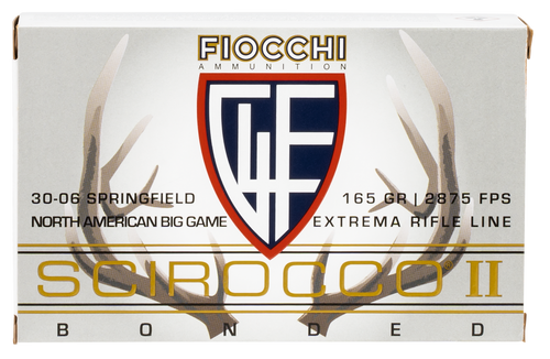 Fiocchi 30-06 Springfield Ammo 165gr Swift Scirocco II Bonded Ammunition - 20 Rounds