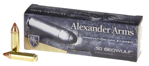 Alexander Arms .50 Beowulf Ammo 300gr FTX Ammunition - 20 Rounds