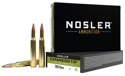 Nosler 280 Remington Ammo 140gr E-Tip Lead-Free Ammunition - 20 Rounds