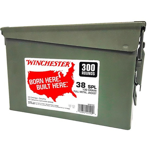 Winchester 38 Special Ammo 130gr FMJ Ammunition - 300 Rounds