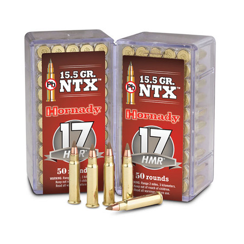 Hornady 17 HMR Ammo 5gr NTX Ammunition - 50 Rounds