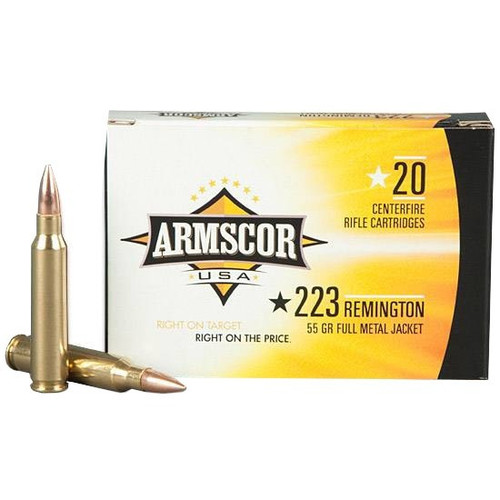 Armscor .223 Rem Ammo 55gr FMJ Ammunition - 20 Rounds