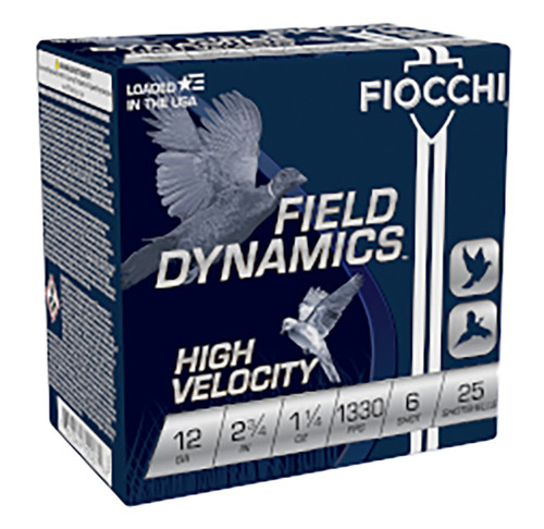 Fiocchi 12 Gauge Shotgun Ammunition 12HV6 2.75" #6 - 25 Shells