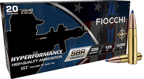 Fiocchi 300 AAC Blackout Ammo 125gr SST Ammunition - 20 Rounds