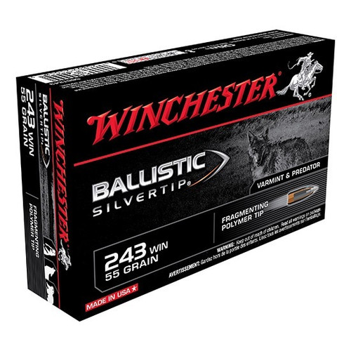 Winchester .243 Win Ammo 55gr PT Ammunition - 20 Rounds