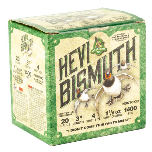 Hevi-Shot 20 Gauge Shotgun Ammunition HS17004 3" #4 - 25 Shells