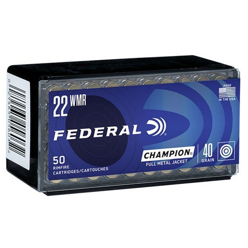 Federal .22 WMR Ammo 40gr FMJ Ammunition - 50 Rounds