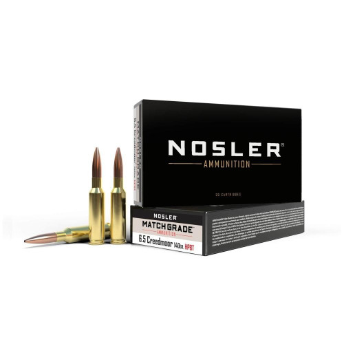 Nosler 6.5 Creedmoor Ammo 140gr HPBT Ammunition - 20 Rounds