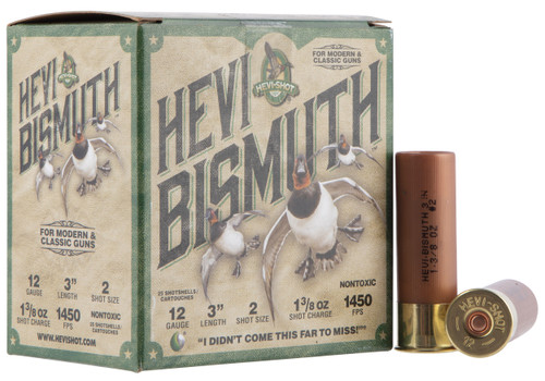 Hevi-Shot 12 Gauge Ammo 1-3/8 oz #2 Bismuth Ammunition - 25 Rounds