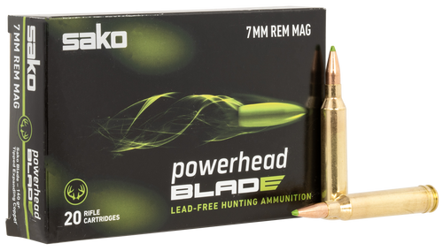 SAKO 7mm Remington Magnum Ammo 140gr PowerHead Blade Ammunition - 20 Rounds